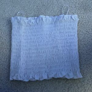 SHEIN white tube top, sinched, size M